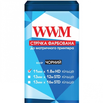 Стрічка WWM 11мм х 1.8м HD кільце Black (R11.1.8H) - Фото №1