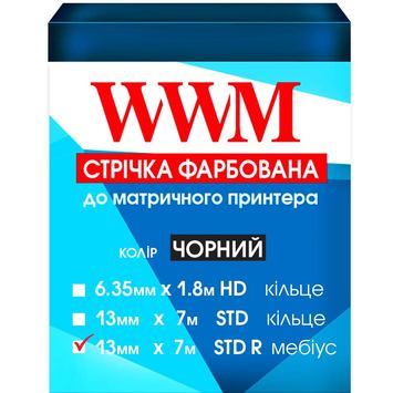 Стрічка WWM 13мм х 7м (12,7мм x 7м) STD правий Black (R13.7SR) - Фото №1