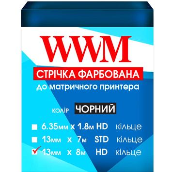 Лента WWM 13мм х 8м (12,7мм x 8м) HD кольцо Black (R13.8H) - Фото №1