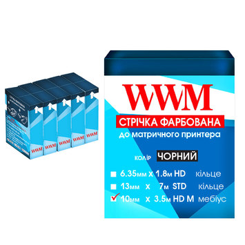 Стрічка КОМПЛЕКТ 5шт WWM 10мм х 3.5м HD лівий Black (R10.3.5HM5) - Фото №1