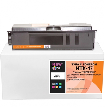 Туба з тонером NewTone для Kyocera Mita FS-1000/1010/1050 заміна 1T02BX0EU0 Black (NTTK-17) - Фото №1