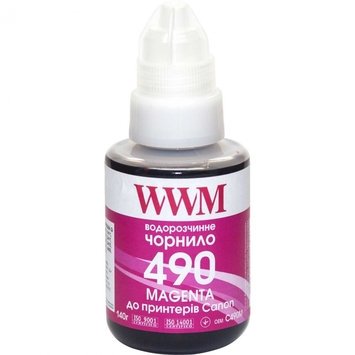 Чернила WWM GI-490 для Canon G1400/G2400/G3400 140г Magenta (C490M) - Фото №1