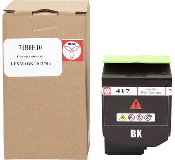 Тонер-картридж BASF для Lexmark CS417dn 71B0H10 Black (BASF-KT-71B0H10) - Фото №1