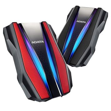 Жорсткий диск ADATA 2.5&quot; USB 3.2 1TB HD770G захист IP68 RGB Black/Red - Фото №1