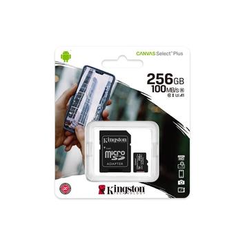 Карта памяти Kingston 256GB microSDXC C10 UHS-I R100/W85MB/s Canvas Select Plus + SD - Фото №1