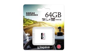 Карта пам&#39;яті Kingston 64GB microSDXC C10 UHS-I R90/W45MB/s High Endurance - Фото №1