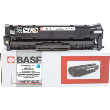 Картридж тон. BASF для HP CC531A/CF381A/CE411A, Canon 118/318/418/718 Cyan (BASF-KT-CC531A-U) - Фото №1