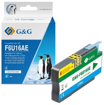 Картридж G&G для HP No.953XL Officejet Pro 8210/8710/8720/8725/8730 Cyan (1600 стр.) G&G-F6U16AE - Фото №1