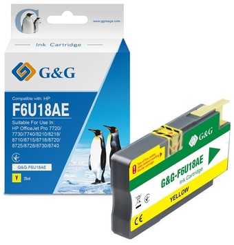 Картридж G&amp;G HP No.953XL Officejet Pro 8210/8710/8720/8725/8730 Yellow (1600 стор) G&amp;G-F6U18AE - Фото №1