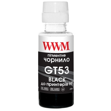 Чернило WWM GT53 для HP Jet Ink Tank 115/315/319 100г Black Pigment пигментное (H53BP) - Фото №1