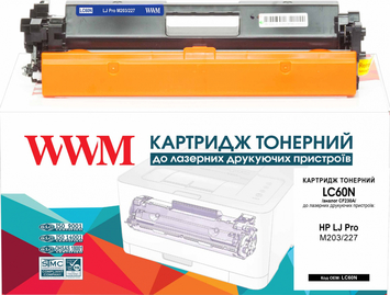 Картридж тон. WWM для HP LJ Pro M203/227 CF230A Black (1600 копій) (LC60N) - Фото №1