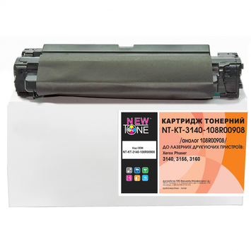 Картридж тон. NEWTONE для Xerox Phaser 3140/3155/3160 108R00908 Black ( 1500 копій) (NT-KT-3140-108R00908) - Фото №1