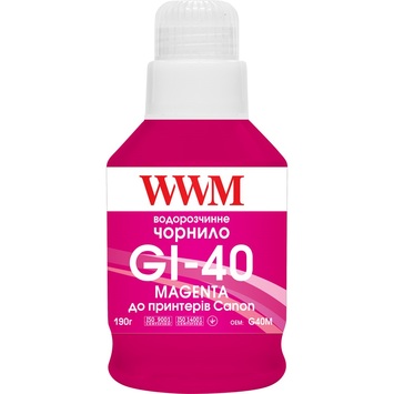 Чернило WWM GI-40 для Canon G5040/G6040 190г Magenta (G40M) - Фото №1