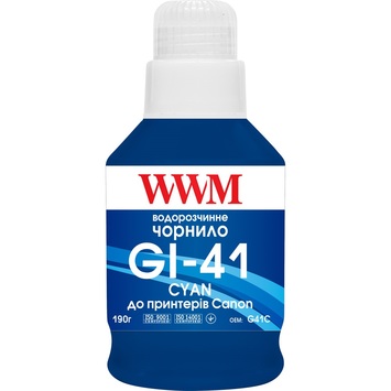 Чернило WWM GI-41 для Canon Pixma G2420/3420 190г Cyan (G41C) - Фото №1