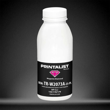 Тонер PRINTALIST для HP CLJ 150/178/179 бутыль 25г Magenta (TR-W2073A-25-PL) - Фото №1