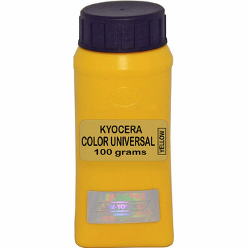 Тонер IPM для Kyocera Color P5021, P5026, P6030, P6130, P6230, P6235, M5521, M5526 universal бутыль 100г Yellow (TSKCUNVYLL) - Фото №1