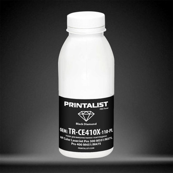 Тонер PRINTALIST для HP CLJ Pro 300 M351/M375, Pro 400 M451/M475 бутыль 110г Black (TR-CE410X-110-PL) - Фото №1