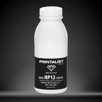 Тонер PRINTALIST для HP LJ 1200/1220 бутыль 150г Black (HP12-150-PL) - Фото №1