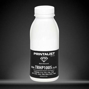 Тонер PRINTALIST для HP LJ P1005/1006/1505 бутыль 75г Black (TRHP1005-75-PL) - Фото №1