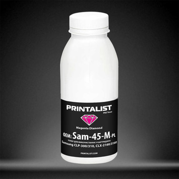 Тонер PRINTALIST для Samsung CLP-300/310, CLX-2160/3160 бутыль 45г Magenta (Sam-45-M-PL) - Фото №1