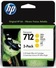 Картридж HP 712 3-Pack 29-ml Yellow DesignJet Ink Cartridge 3ED79A - Фото №1