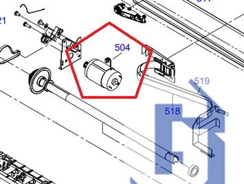 Двигун каретки Epson XP-202/XP-205/XP-305/XP-312/XP-315/XP-402/XP-405/XP-412/XP-415/L110/L210/L300/L310/L350/ /L365/L366/L555/SX235W/SX435W/SX440W/M100/M105/M200/M205/WF-2010/WF-2110W/WF-2510/WF-2520 - Фото №1