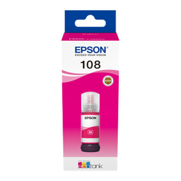 Контейнер із чорнилом Epson 108 EcoTank L8050/L18050 magenta C13T09C34A - Фото №1