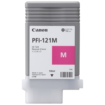 Чорнило малинове для CANON TM-250/350 PFI-121 Magenta (130 ml) 6267C001AA - Фото №1