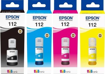 Набір оригінальних чорнил Epson для L15150/15160 №112 127мл/3x70мл B/C/M/Y (SET112E) - Фото №1