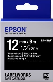 Картридж зі стрічкою Epson LK4BWV принтерів LW-300/LW-400/LW-400VP/LW-600P/LW-700/LW-Z710/LW-900P/LW-1000P/LW-Z5000BE Vivid White/Black C53S654009 - Фото №1