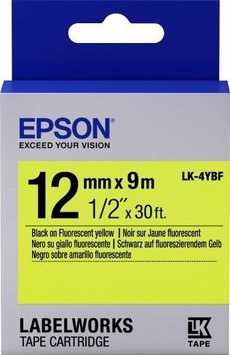 Картридж с лентой Epson LK4YBF принтеров LW-300/LW-400/LW-400VP/LW-600P/LW-700/LW-Z710/LW-900P/LW-1000P/LW-Z5000BE Fluorescent Black/Y - Фото №1