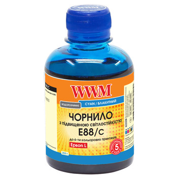 Чорнило WWM для Epson L8050/L18050 200г Cyan водорозчинне (E88/C) - Фото №1