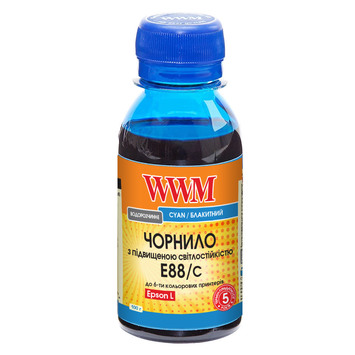 Чорнило WWM для Epson L8050/L18050 100г Cyan водорозчинне (E88/C-2) Світлостійкі - Фото №1