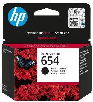 Картридж із друкуючою головкою струменевий HP No.654 DJ IA 2976/4376/6575 Black (7FP39UE) - Фото №1
